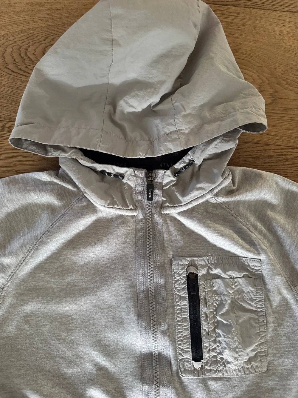 Kids Light Gray Hooded Zip Jacket
